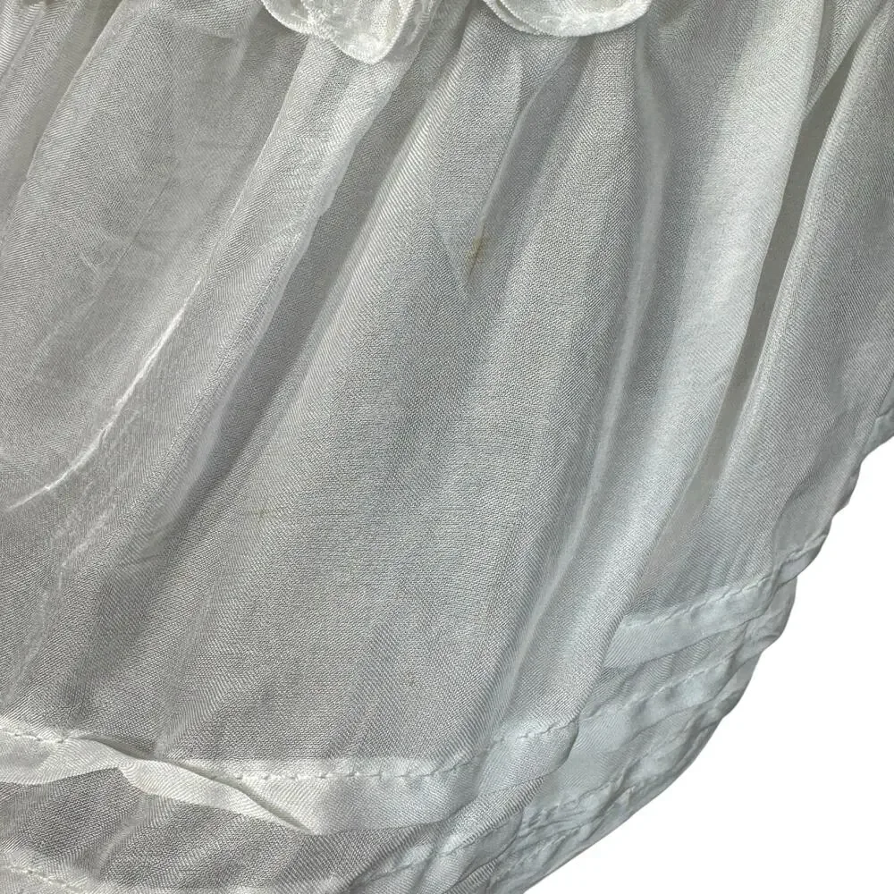 Anthropologie Let Me Be 1X-Large Halter Mini Dress Tiered Tie Shoulder Ruffled - Picture 6 of 16